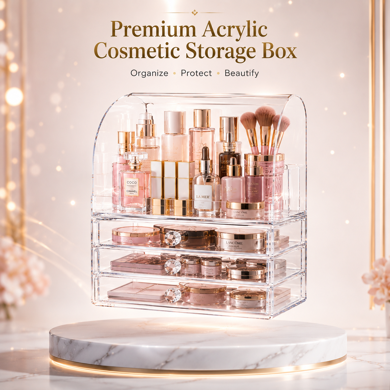 Premium Acrylic Cosmetic Storage Box