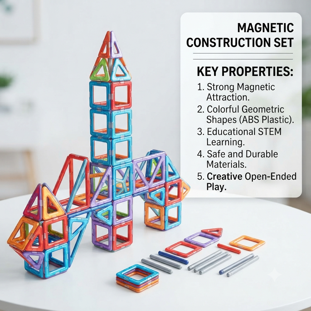 MagTiles Pro - Ultimate 3D Magnetic Construction Building Set for Kids & STEM Learning