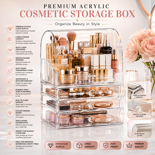 Premium Acrylic Cosmetic Storage Box