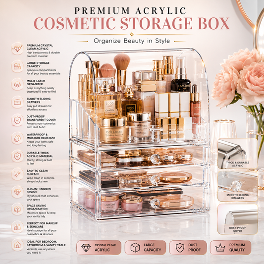 Premium Acrylic Cosmetic Storage Box