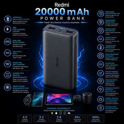 Xiaomi Redmi 20000mAh Portable Power Bank