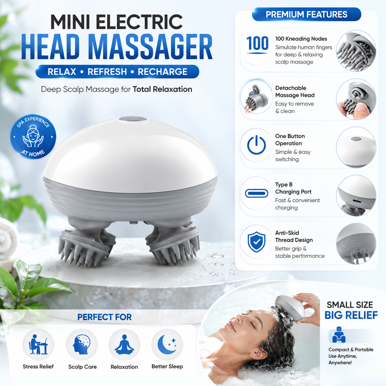 High Quality Electric Scalp & Body Massager - Premium Quality