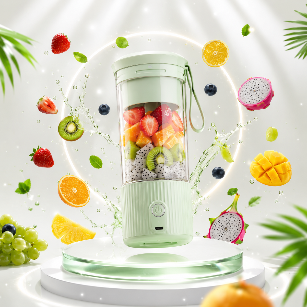 450ml Portable Rechargeable Fruit Juicer