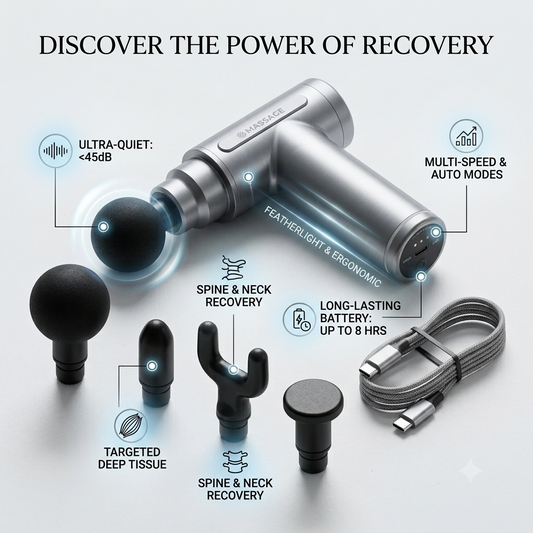 Mini Portable Massage Gun - Silver