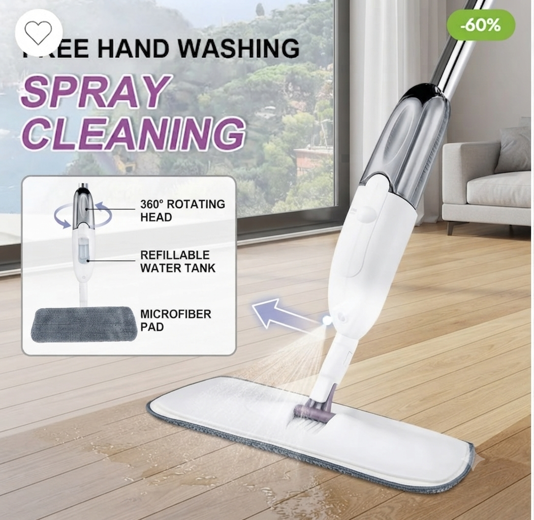 Premium Microfiber Spray Cleaning Mop | Upgrade your EVERY DAY