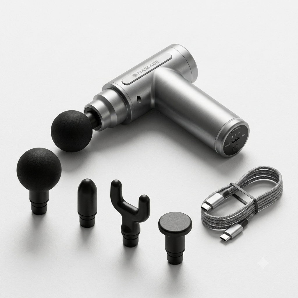 Mini Portable Massage Gun - Silver