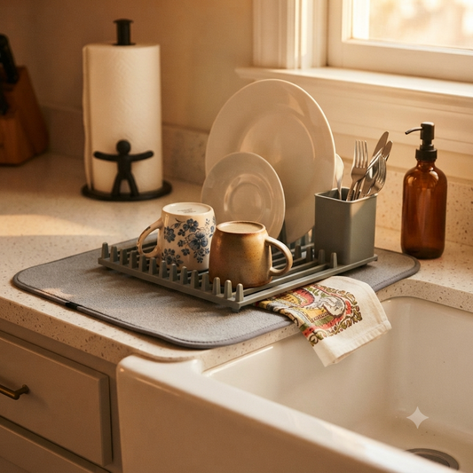 Premium Multipurpose Dish Drying Mat & Rack | Upgrade your EVERY DAY
