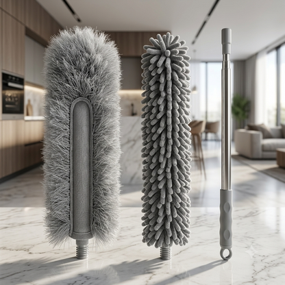 Zaroorat.online™ Multi-functional Extendable Microfiber Duster Set with Bendable Head