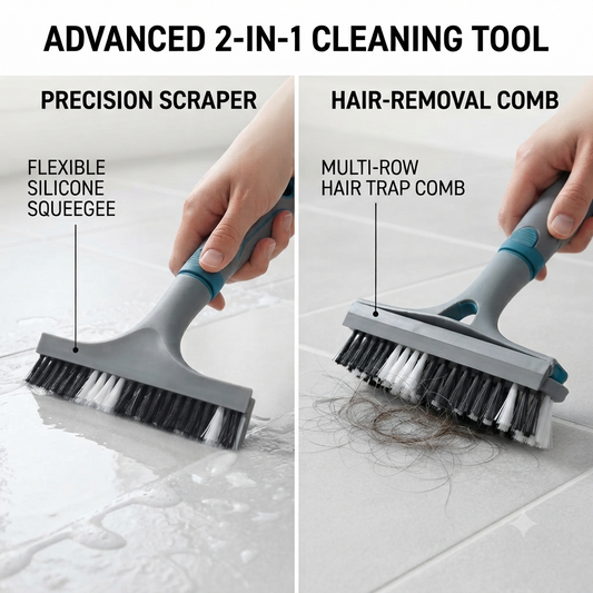 2-in-1 Mop and Brush Scraper Cleaning Tool