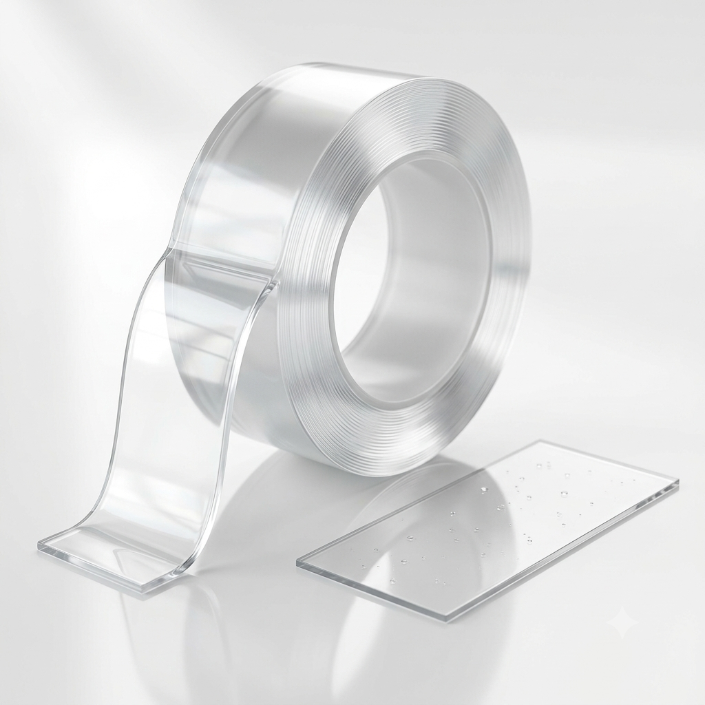 Heavy-Duty Transparent Nano Double-Sided Tape - Traceless & Washable