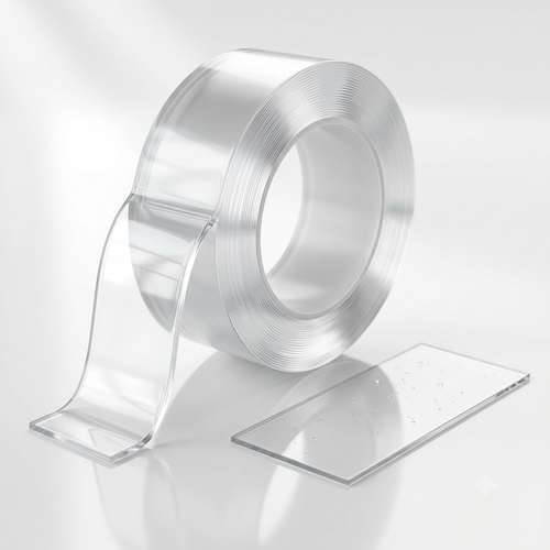 Heavy-Duty Transparent Nano Double-Sided Tape - Traceless & Washable